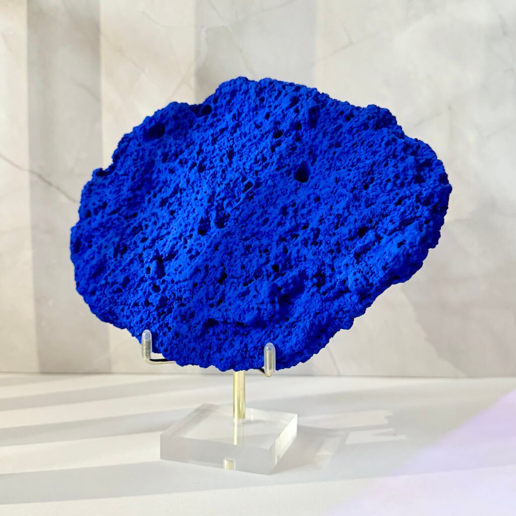 Study in ultramarine No.158 by Alexandru Regent (Acrylic on marine rock, 2025)